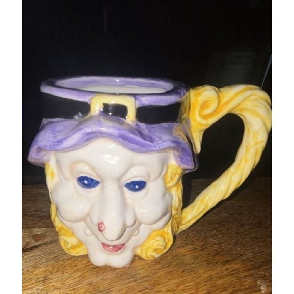 Nantucket Vintage Witch Head Figural Mug Ceramic Halloween Decor